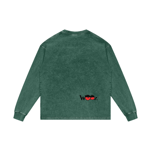 Acid Wash Oversize Long Sleeve T-Shirt - 250 GSM
